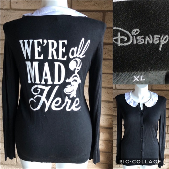 Disney Sweaters - Disney Alice-In-Wonderland  “We’re All Mad Here”